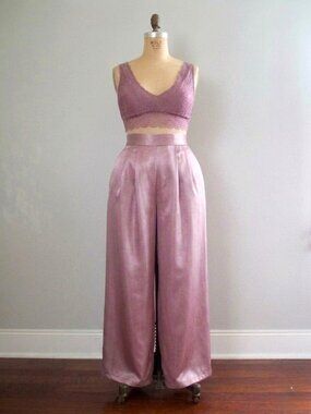 Altar'd State Whimsical Purple Lace Crop Top